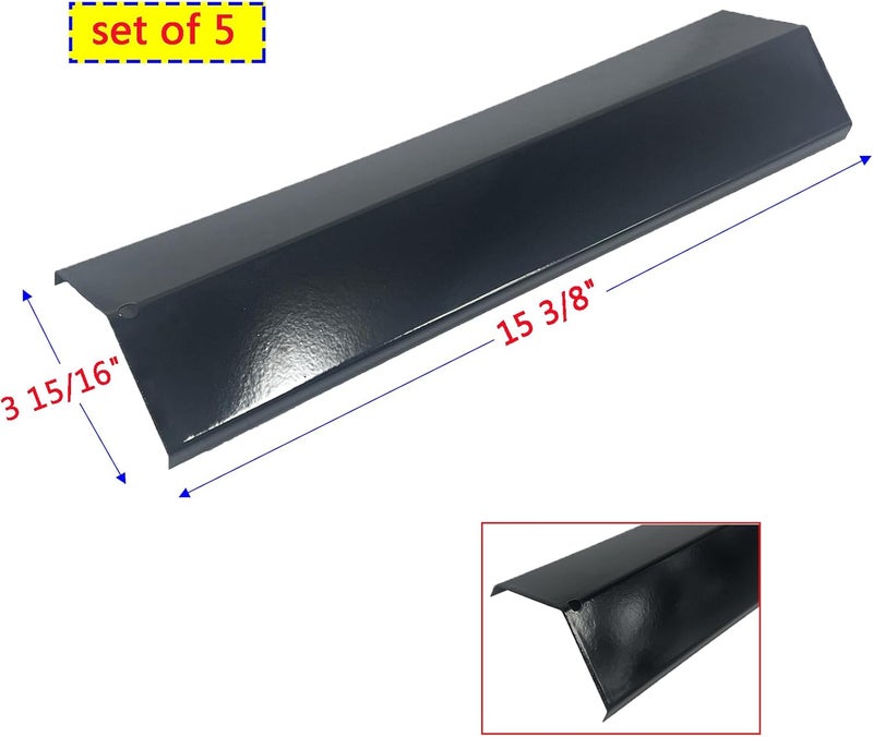 Direct Store Parts DP134 (5-pack) Porcelain Steel Heat Shield/Heat Plates Replacement for Brinkmann, Aussie, Charmglow, Grill King, Uniflame, Master Forge, Grill King, Tera Gear Gas Grill Models (5) - Image 2
